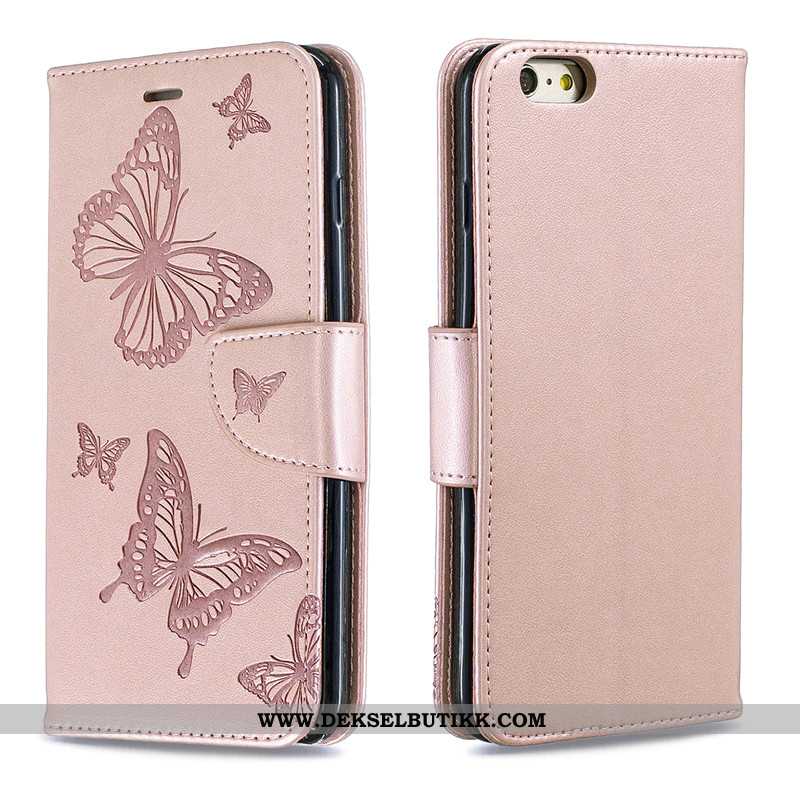 Etui iPhone 6/6s Plus Beskyttelse Preging Butterfly Deksel Rosa, iPhone 6/6s Plus Skinndeksel Til Sa