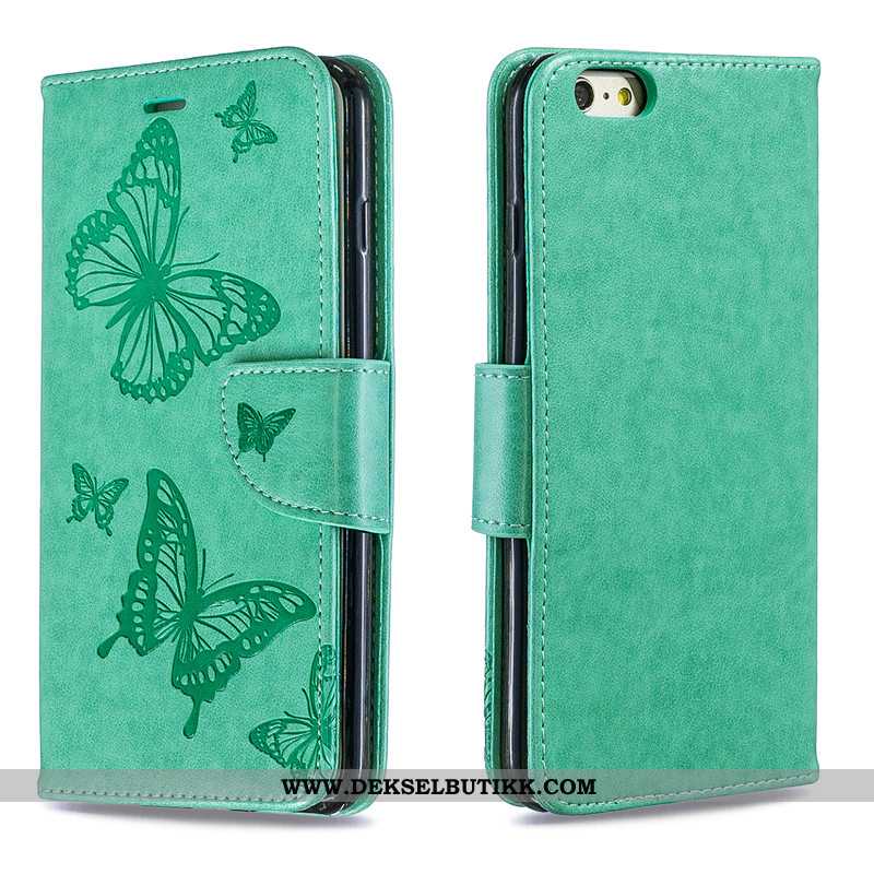 Etui iPhone 6/6s Plus Beskyttelse Preging Butterfly Deksel Rosa, iPhone 6/6s Plus Skinndeksel Til Sa