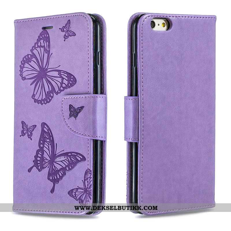 Etui iPhone 6/6s Plus Beskyttelse Preging Butterfly Deksel Rosa, iPhone 6/6s Plus Skinndeksel Til Sa