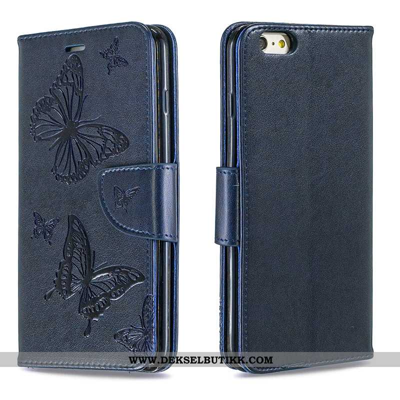 Etui iPhone 6/6s Plus Beskyttelse Preging Butterfly Deksel Rosa, iPhone 6/6s Plus Skinndeksel Til Sa