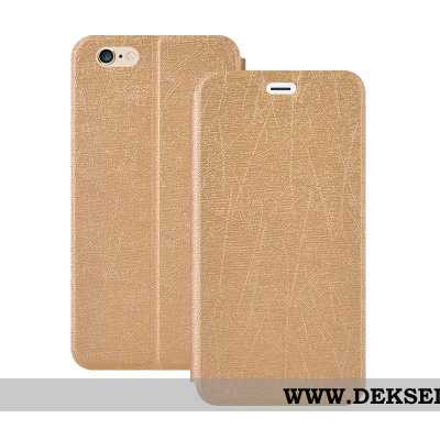 Etui iPhone 6/6s Plus Skinndeksel Folio Gull, Deksel iPhone 6/6s Plus Myke Billig