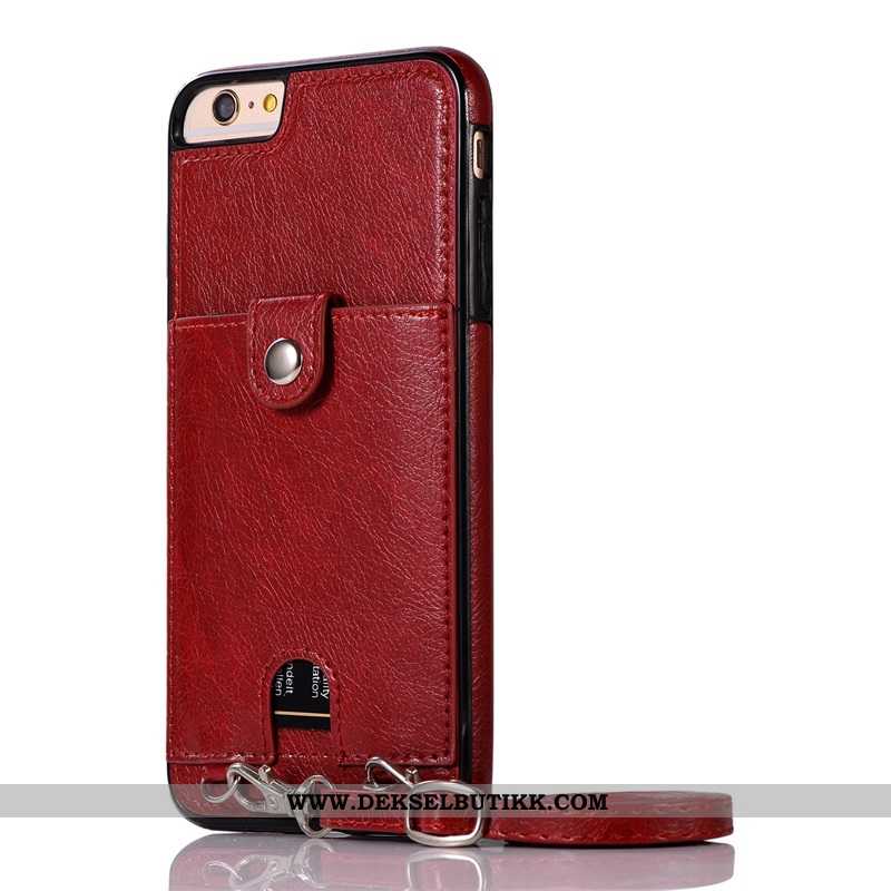 Etui iPhone 7 Hengende Ornamenter Kort Beskyttelse Gull, Deksel iPhone 7 Hengende Nakke Butikk