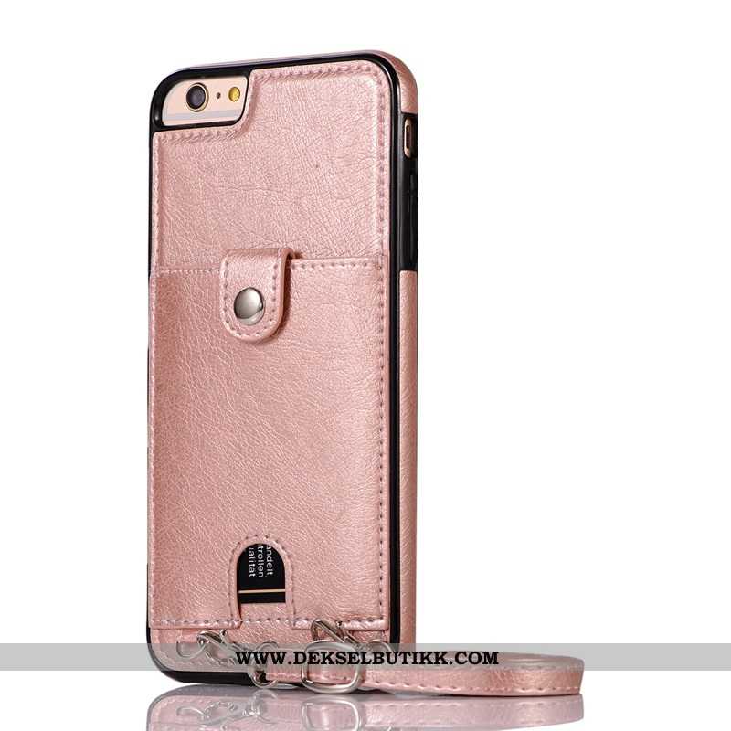 Etui iPhone 7 Hengende Ornamenter Kort Beskyttelse Gull, Deksel iPhone 7 Hengende Nakke Butikk