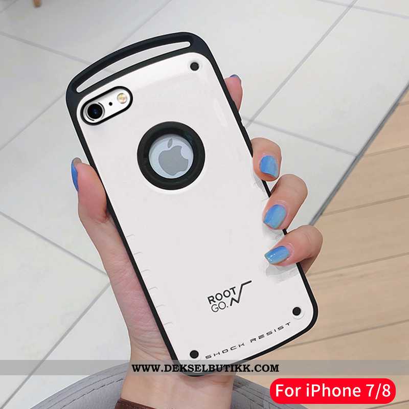 Etui iPhone 7 Silikon Tynne Anti-fall Trend Svart, Deksel iPhone 7 Av Personlighet Rabatt