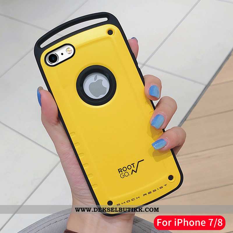 Etui iPhone 7 Silikon Tynne Anti-fall Trend Svart, Deksel iPhone 7 Av Personlighet Rabatt