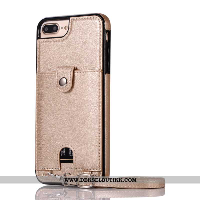 Etui iPhone 8 Plus Hengende Ornamenter Rosa Deksel Pu, iPhone 8 Plus Hengende Nakke Rabatt