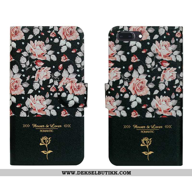 Etui iPhone 8 Plus Luksus Blomster Silikon Mobiltelefon Svart, Deksel iPhone 8 Plus Av Personlighet 