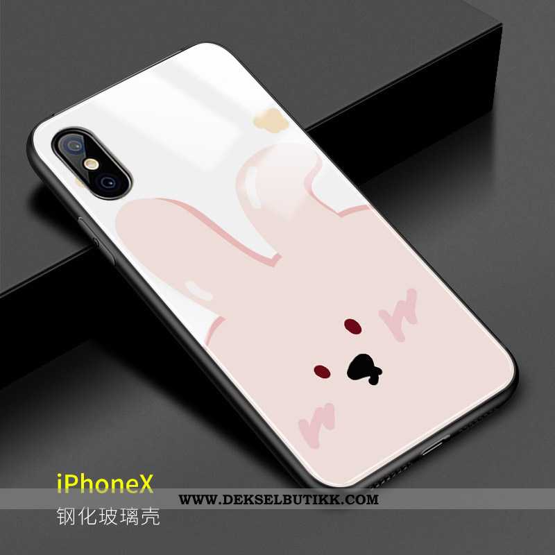 Etui iPhone X Cartoon Kanin Mobiltelefon Hvitt, Deksel iPhone X Vakker Billige