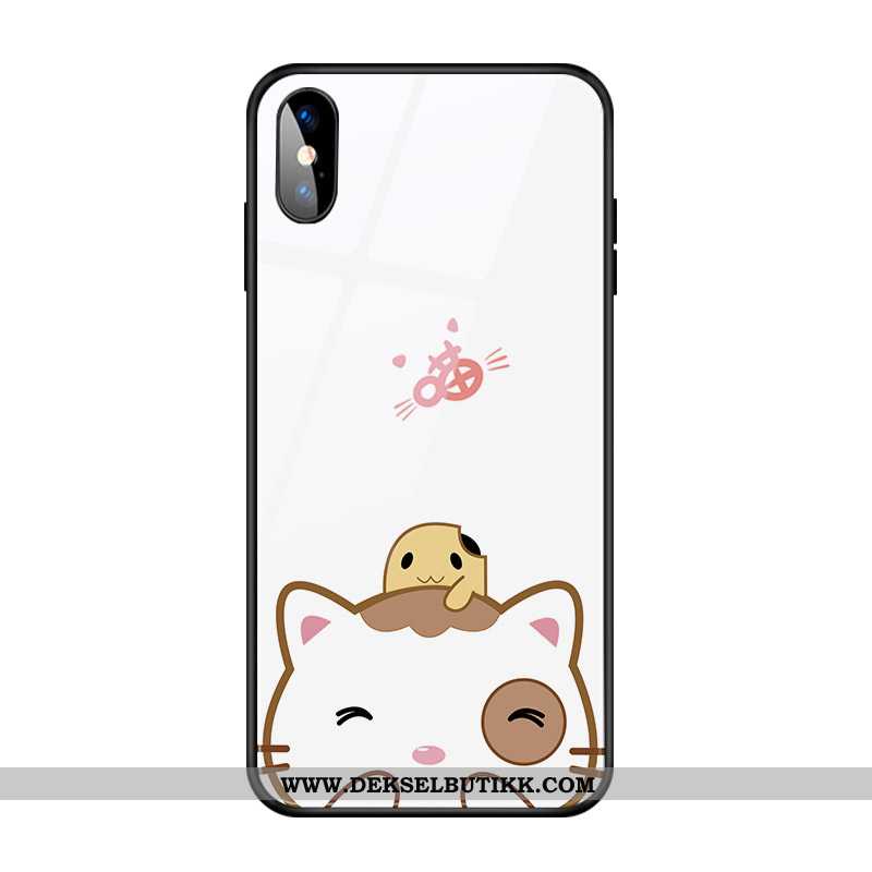 Etui iPhone X Glass Kanin Fersk Hvitt, Deksel iPhone X Cartoon Til Salgs