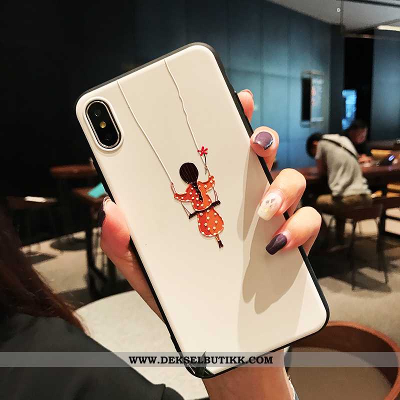 Etui iPhone X Myke Anti-fall Trend Hvitt, Deksel iPhone X Silikon Billige