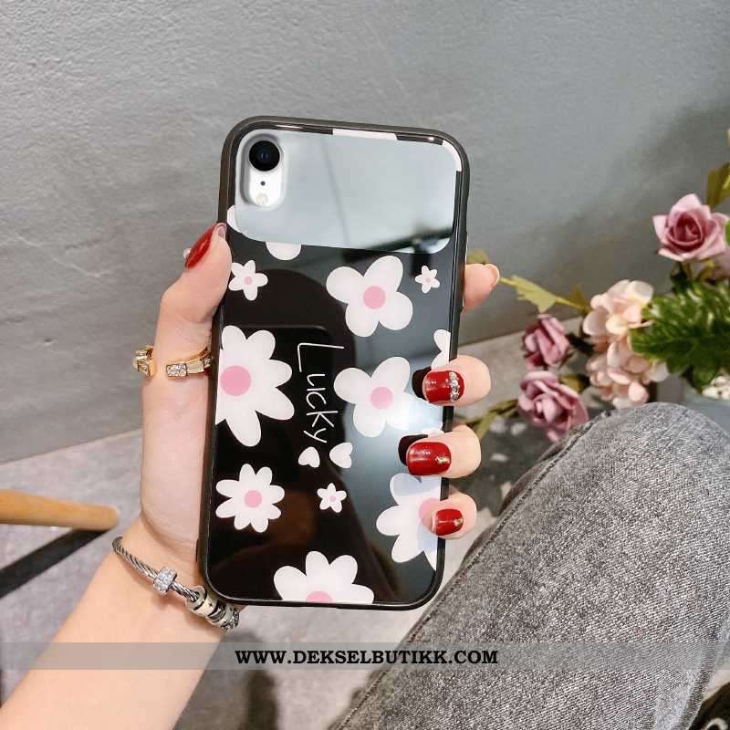 Etui iPhone Xr Kreativ Mobiltelefon Anti-fall Glass Rosa, Deksel iPhone Xr Silikon Rabatt