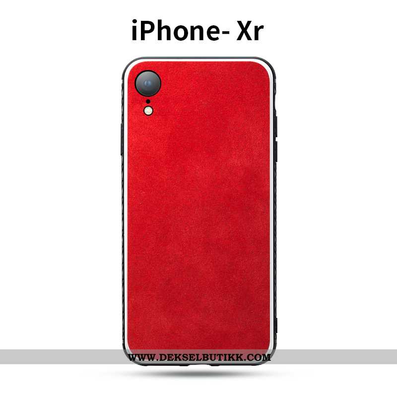 Etui iPhone Xr Mønster Rød Nubuck Alt Inkludert, Deksel iPhone Xr Trend Rabatt