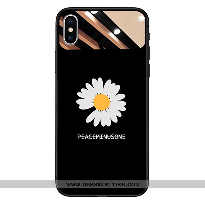 Etui iPhone Xs Glass Speil Tusenfryd Svart, Deksel iPhone Xs Trend Tilbud