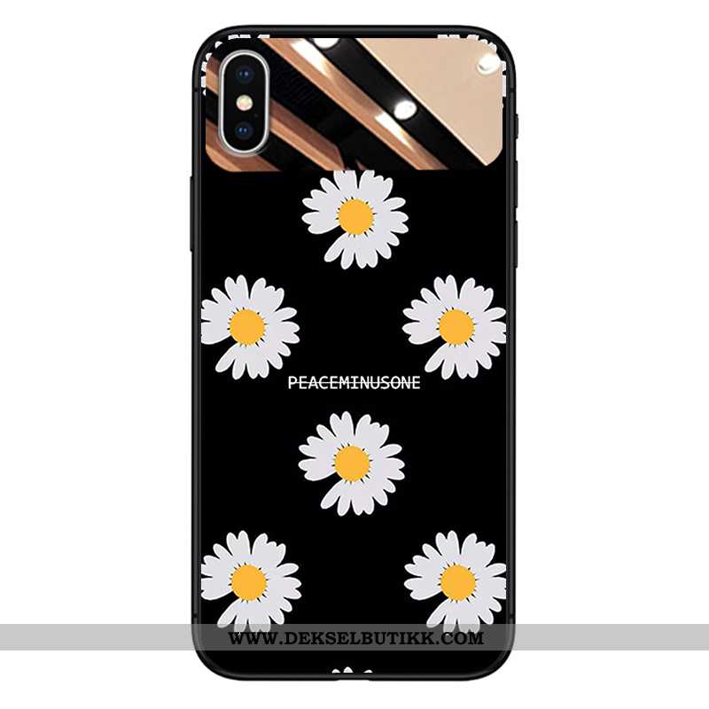 Etui iPhone Xs Glass Speil Tusenfryd Svart, Deksel iPhone Xs Trend Tilbud