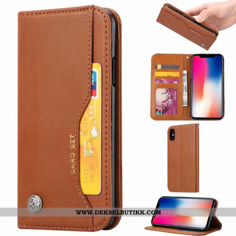 Etui iPhone Xs Max Beskyttelse Anti-fall Nye Brun, Deksel iPhone Xs Max Skinndeksel Billige