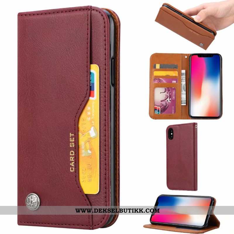 Etui iPhone Xs Max Beskyttelse Anti-fall Nye Brun, Deksel iPhone Xs Max Skinndeksel Billige