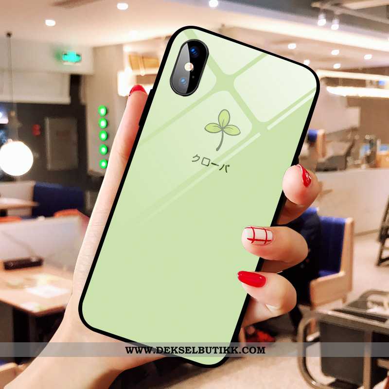 Etui iPhone Xs Max Cartoon Liten Lucky Mobiltelefon Rosa, Deksel iPhone Xs Max Glass Tilbud