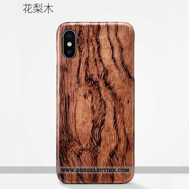 Etui iPhone Xs Max Mønster Nubuck Kvalitet Nye Brun, Deksel iPhone Xs Max Wood Butikk