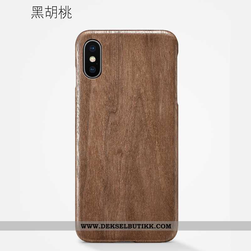 Etui iPhone Xs Max Mønster Nubuck Kvalitet Nye Brun, Deksel iPhone Xs Max Wood Butikk