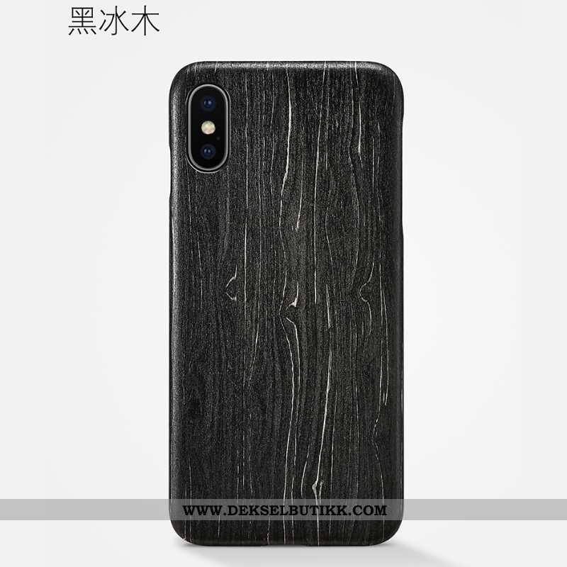 Etui iPhone Xs Max Mønster Nubuck Kvalitet Nye Brun, Deksel iPhone Xs Max Wood Butikk