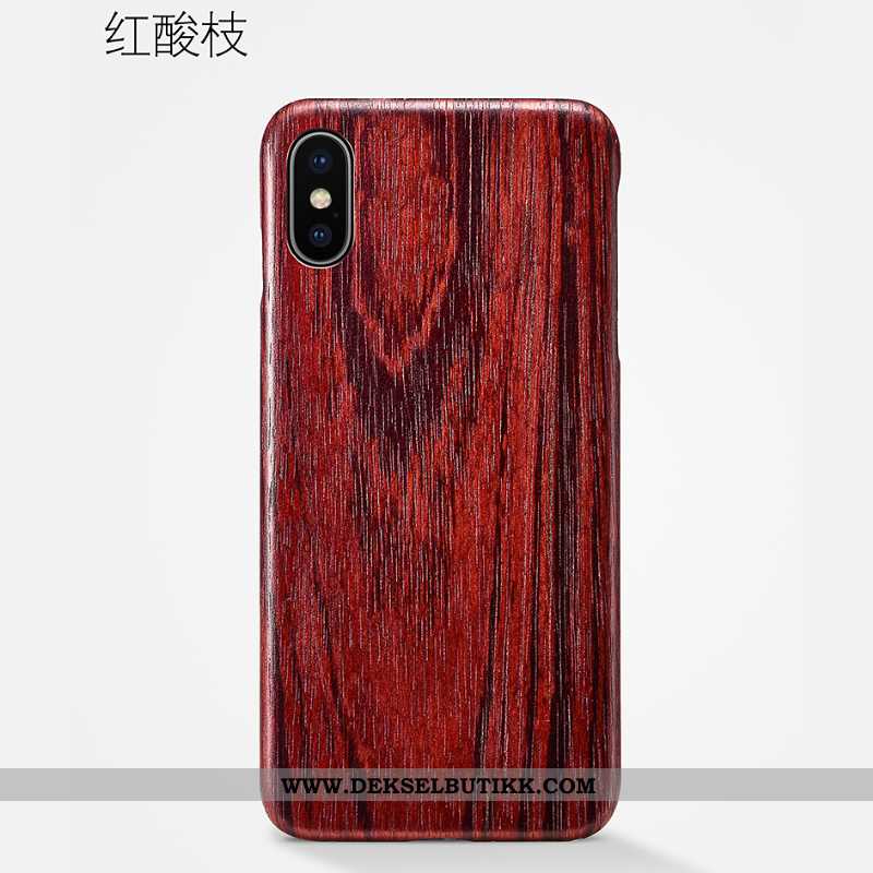 Etui iPhone Xs Max Mønster Nubuck Kvalitet Nye Brun, Deksel iPhone Xs Max Wood Butikk