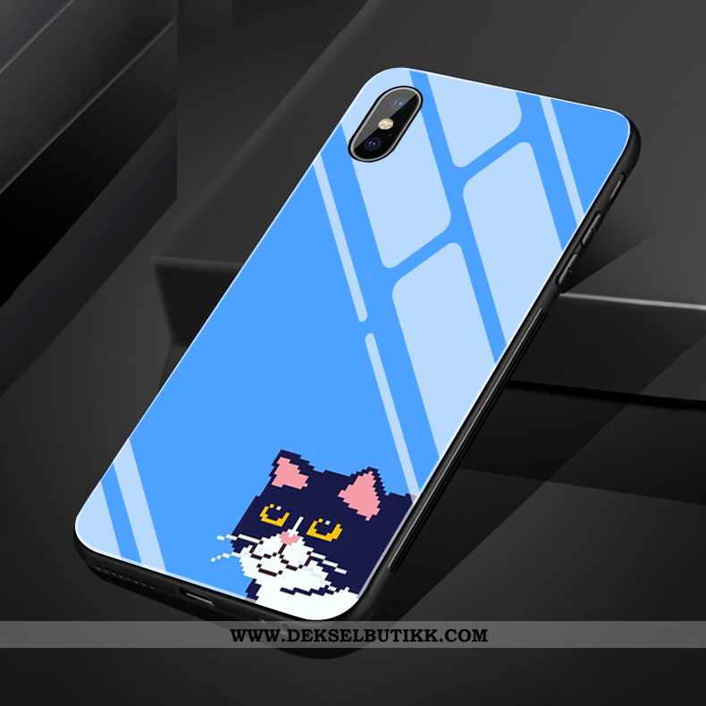 Etui iPhone Xs Max Silikon Katt Kreativ Gul, Deksel iPhone Xs Max Glass Billige