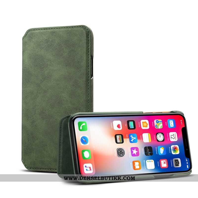 Etui iPhone Xs Max Skinndeksel Kort Mobiltelefon Clamshell Rød, Deksel iPhone Xs Max Skinn Tilbud