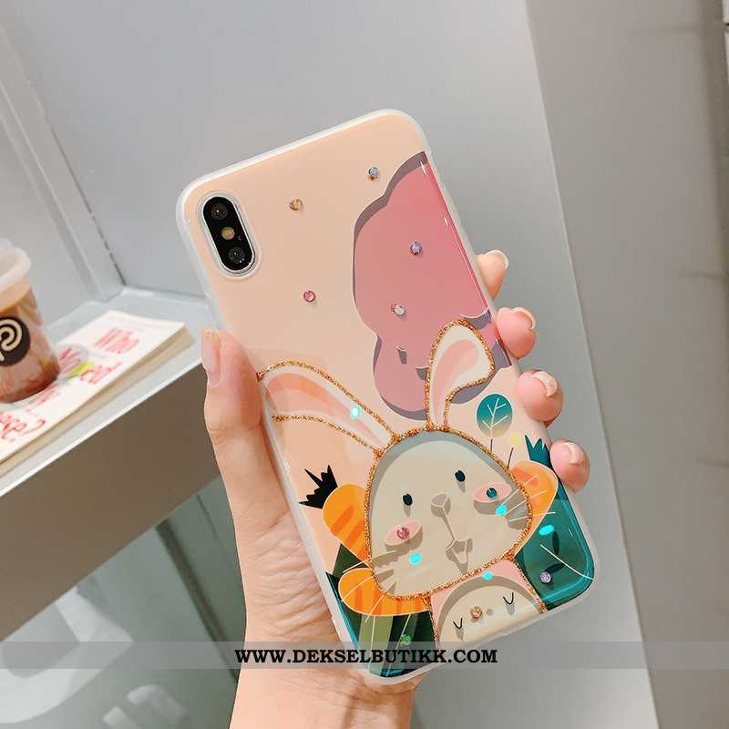 Etui iPhone Xs Max Vakker Cartoon Kreativ Med Strass Rosa, Deksel iPhone Xs Max Trend Billig