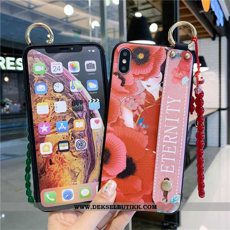 Etui iPhone Xs Max Vintage Hengende Ornamenter Deksel Kinesisk Stil Rød, iPhone Xs Max Myke Tilbud