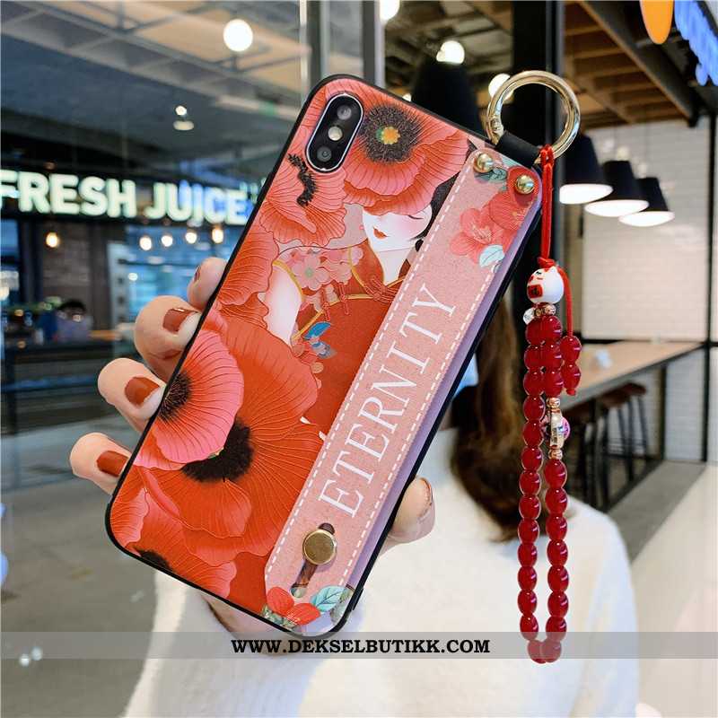 Etui iPhone Xs Max Vintage Hengende Ornamenter Deksel Kinesisk Stil Rød, iPhone Xs Max Myke Tilbud