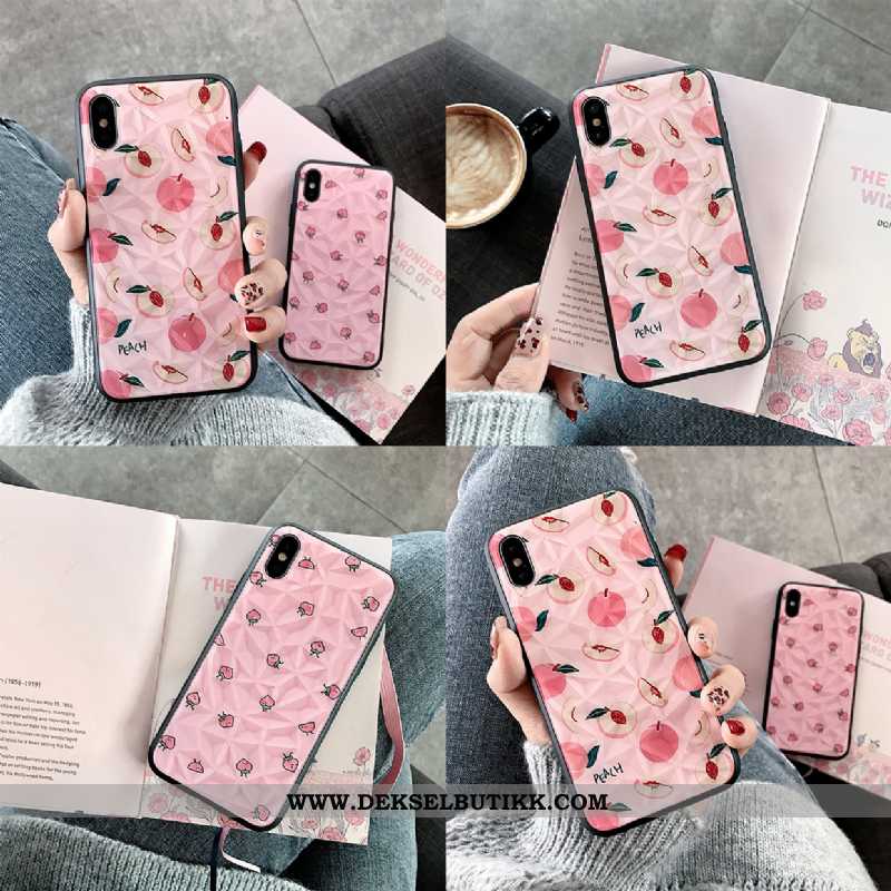 Etui iPhone Xs Myke Av Personlighet Lovers Fersk Rosa, Deksel iPhone Xs Silikon Tilbud