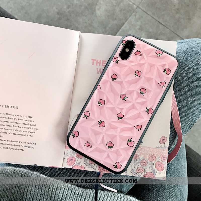 Etui iPhone Xs Myke Av Personlighet Lovers Fersk Rosa, Deksel iPhone Xs Silikon Tilbud