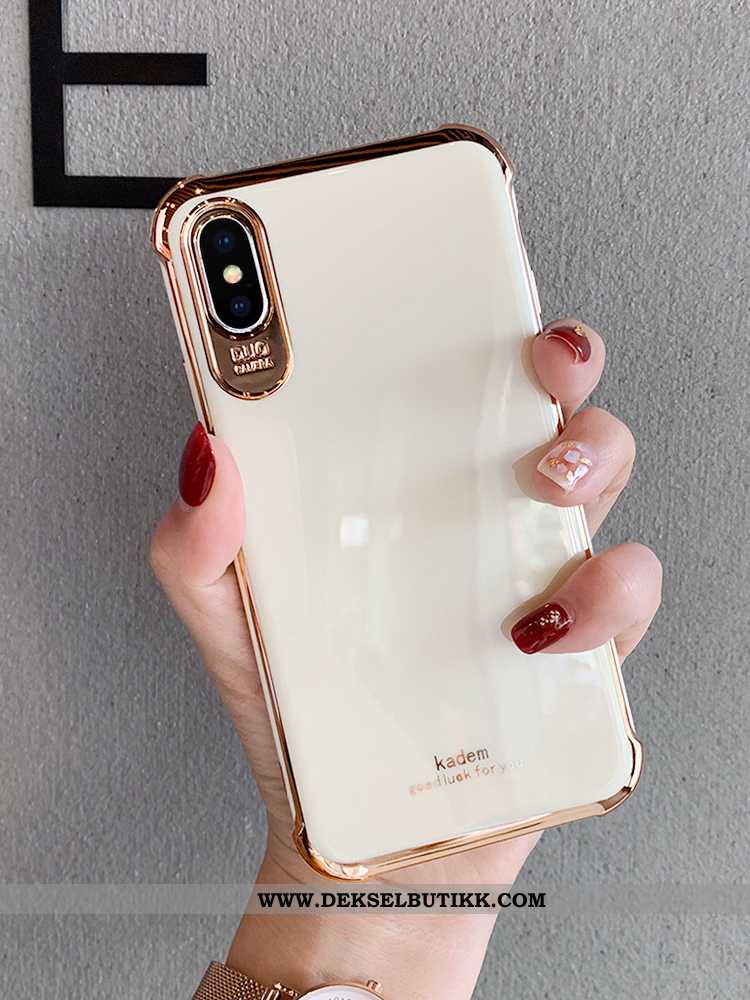 Etui iPhone Xs Trend Hvit Alt Inkludert Deksel Hvitt, iPhone Xs Silikon Billige