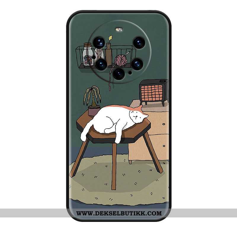 Deksel Huawei Mate 40 Pro+ Silikon Cartoon Vakker Hengende Ornamenter Grønn, Etui Huawei Mate 40 Pro