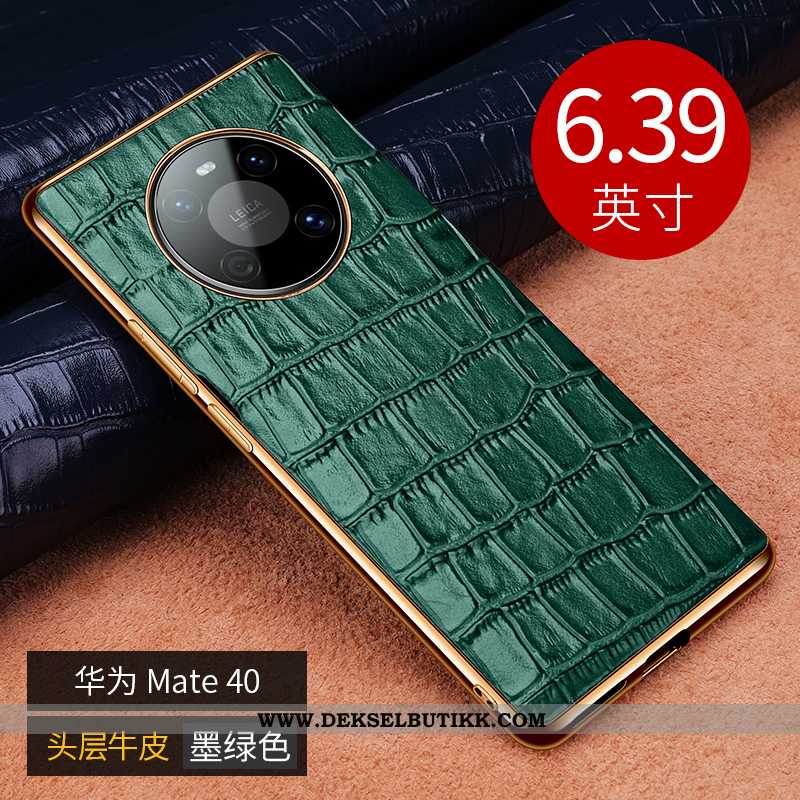 Deksel Huawei Mate 40 Ultra High End Skinn Nye Rød, Etui Huawei Mate 40 Tynne Rabatt