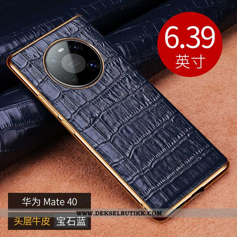 Deksel Huawei Mate 40 Ultra High End Skinn Nye Rød, Etui Huawei Mate 40 Tynne Rabatt