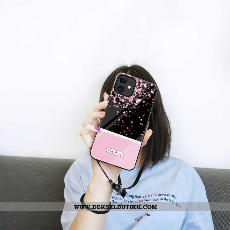 Deksel iPhone 12 Mini Trend Svart Mote Anti-fall, Etui iPhone 12 Mini Beskyttelse Tilbud