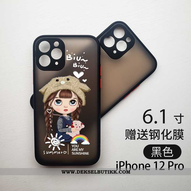 Etui iPhone 12 Pro Trend Alt Inkludert Cartoon Rød, Deksel iPhone 12 Pro Nubuck Billig