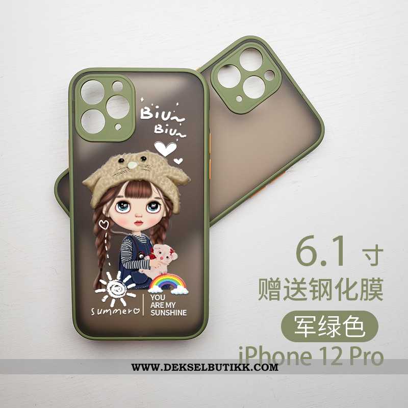 Etui iPhone 12 Pro Trend Alt Inkludert Cartoon Rød, Deksel iPhone 12 Pro Nubuck Billig