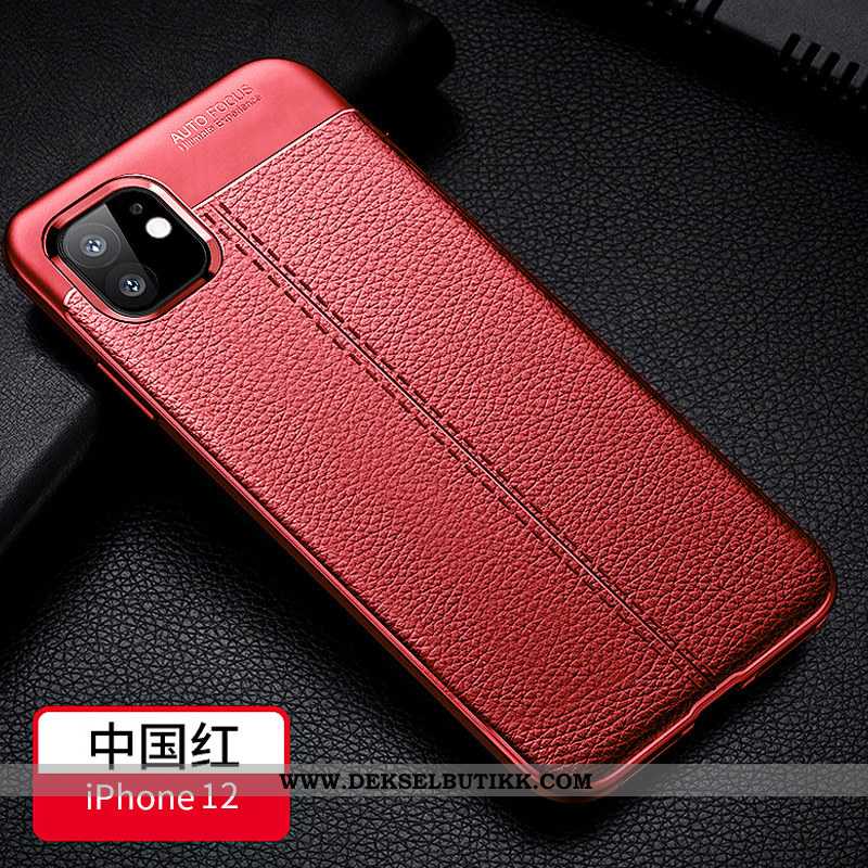 Etui iPhone 12 Tynne Ultra Beskyttelse High End Rød, Deksel iPhone 12 Myke Billige