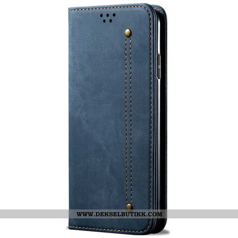 Beskyttelse Deksel Til OnePlus Nord 2T 5G Folio Deksel Denim Stoff