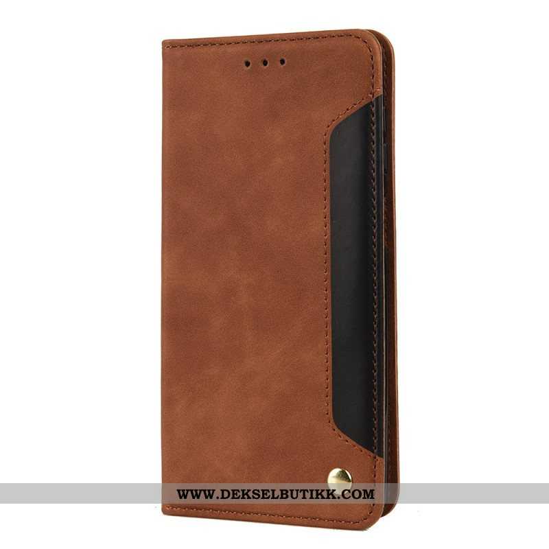 Beskyttelse Deksel Til Samsung Galaxy M12 / A12 Folio Deksel Tofarget Business Leather Effect