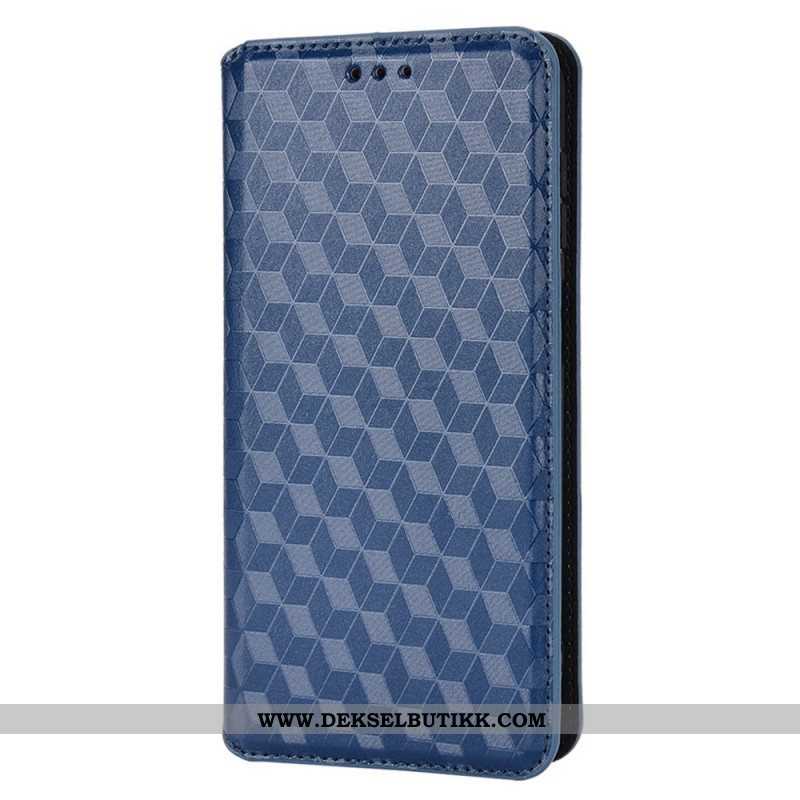 Beskyttelse Deksel Til Samsung Galaxy M23 5G Folio Deksel 3d Cube Leather Effect