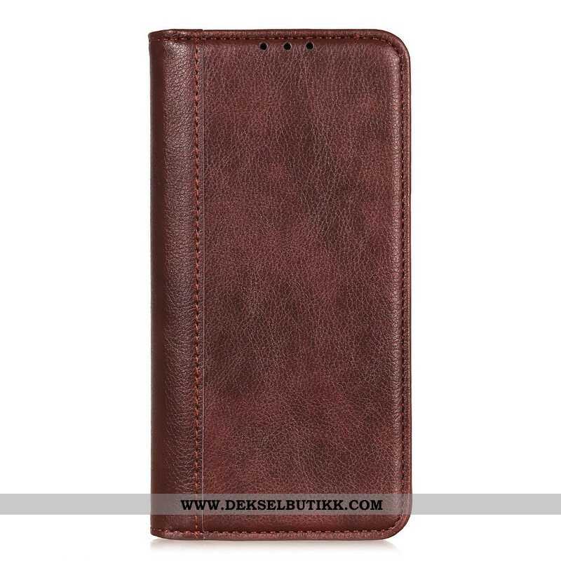 Beskyttelse Deksel Til Samsung Galaxy S21 FE Folio Deksel Elegance Split Litchi Leather