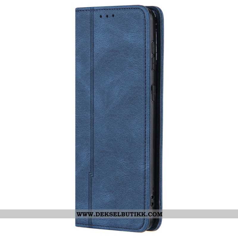 Beskyttelse Deksel Til Samsung Galaxy S22 5G Folio Deksel Style Leather Line