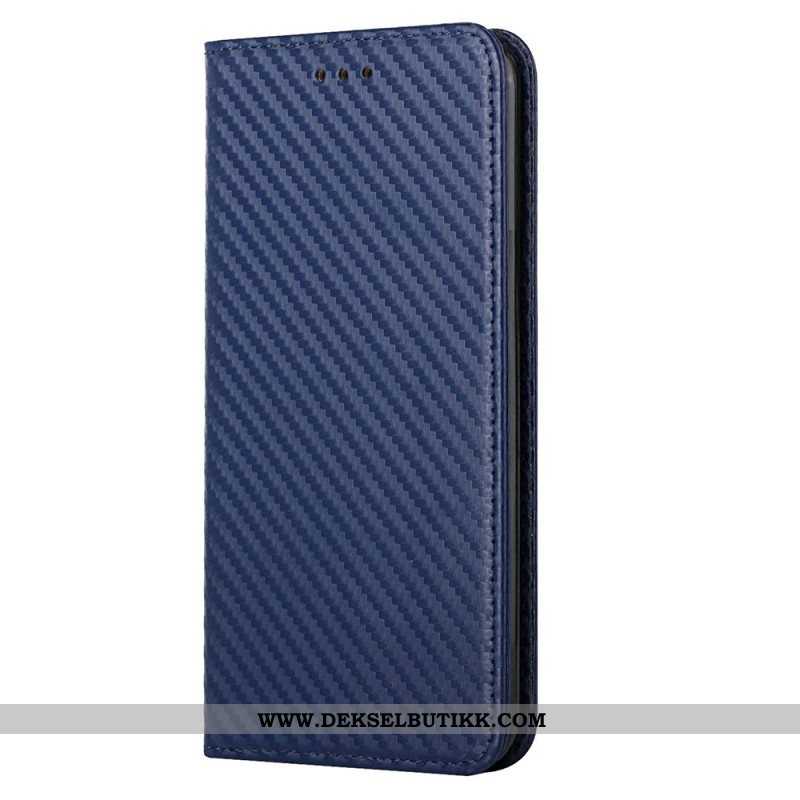 Beskyttelse Deksel Til Samsung Galaxy S23 Plus 5G Med Kjede Folio Deksel Strappy Carbon Fiber Style