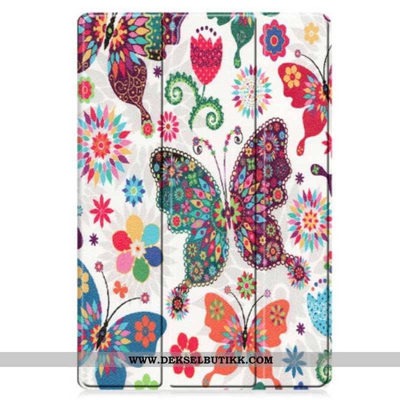 Beskyttelse Deksel Til Samsung Galaxy Tab S7 FE Vintage Blomsterpennholder