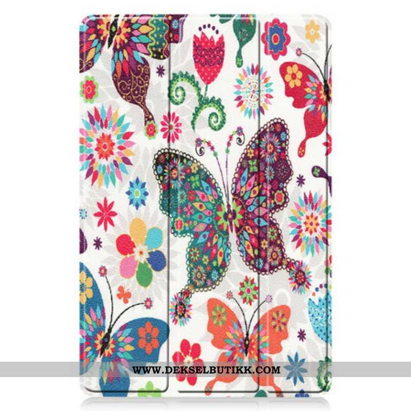 Beskyttelse Deksel Til Samsung Galaxy Tab S8 / Tab S7 Vintage Blomsterpennholder