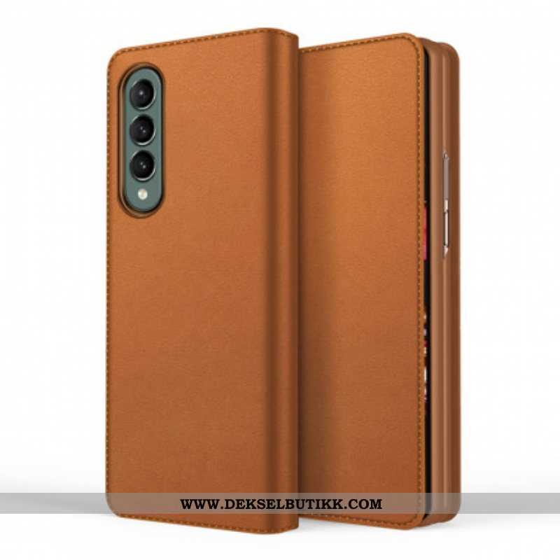 Beskyttelse Deksel Til Samsung Galaxy Z Fold 3 5G Folio Deksel Skin-touch Splittskinn