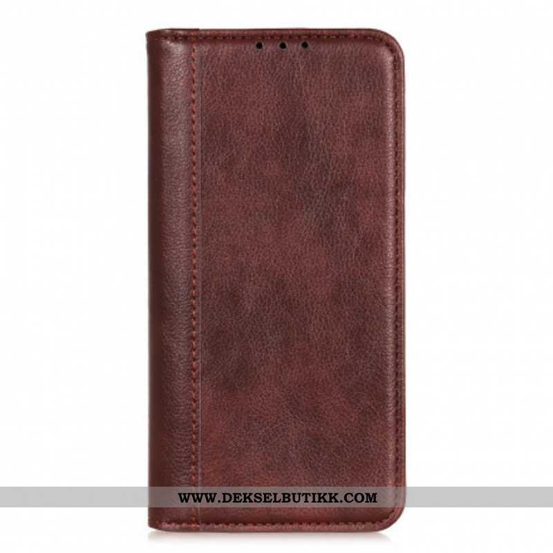 Beskyttelse Deksel Til Sony Xperia 5 III Folio Deksel Elegance Split Litchi Leather